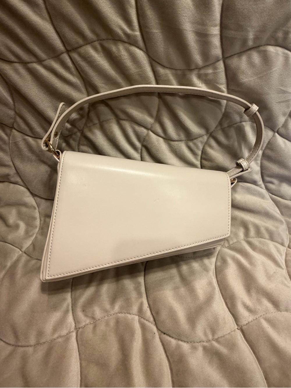 Urban Outfitters Cream Asymmetrical Shoulder Bag